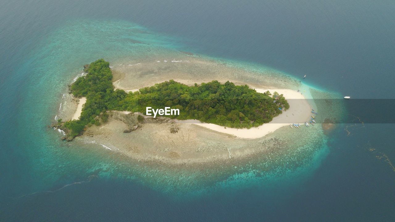 High angle view of island