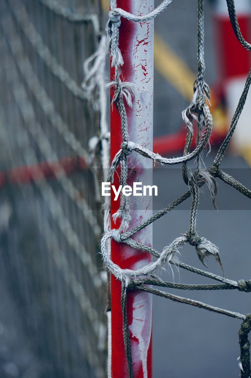 Old street soccer goal sport equipment