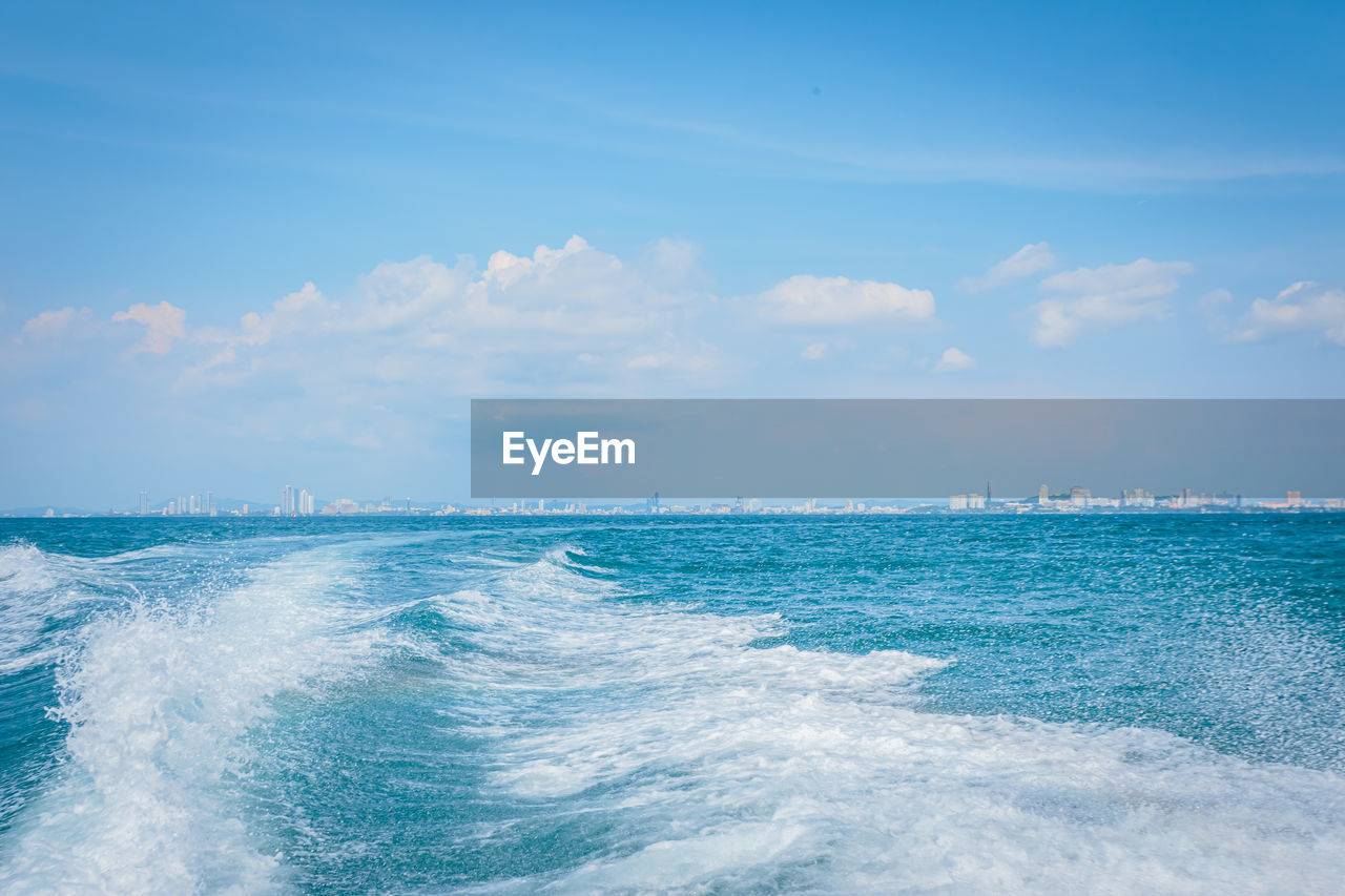 SCENIC VIEW OF SEA AGAINST BLUE SKY