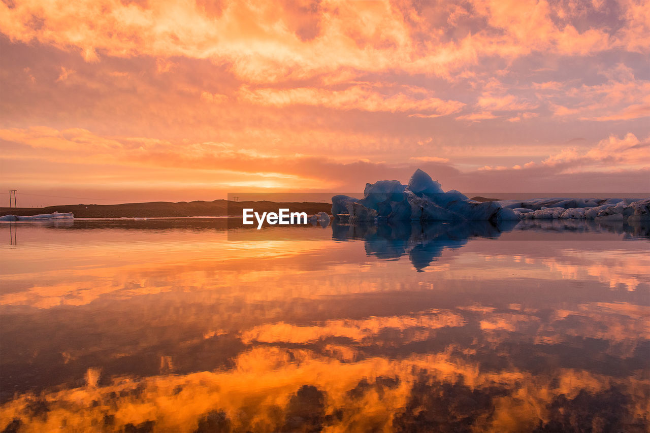 SCENIC VIEW OF SEA DURING SUNSET