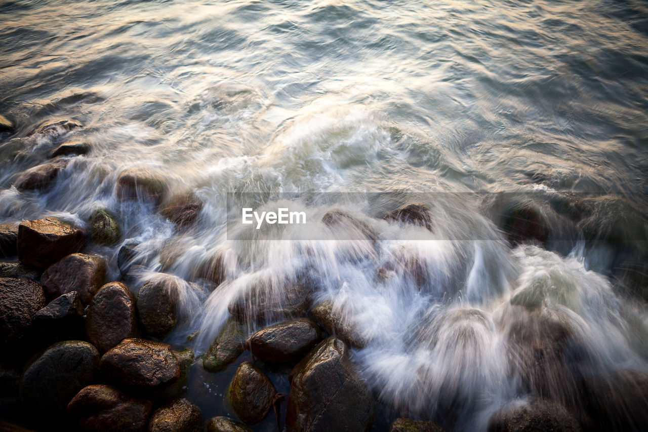 Scenic view of sea waves