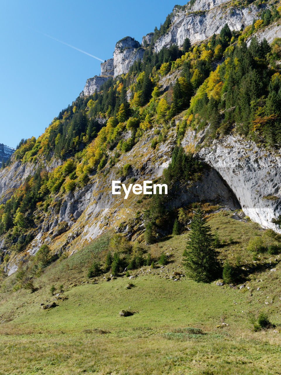 scenic view of rocky mountains against clear sky