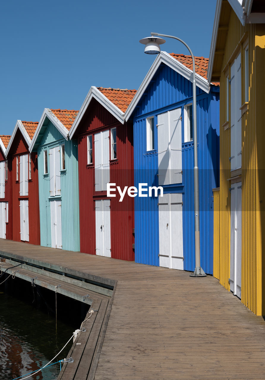 Row of colourful scandinavian houses