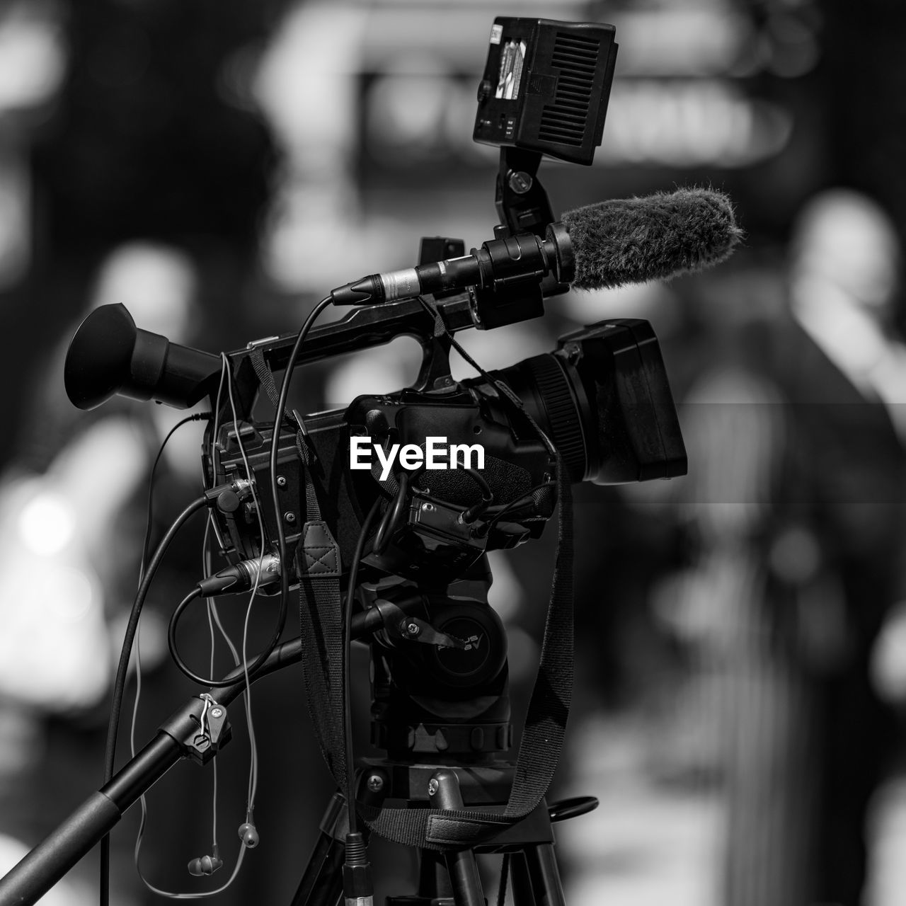 Television camera at a press conference