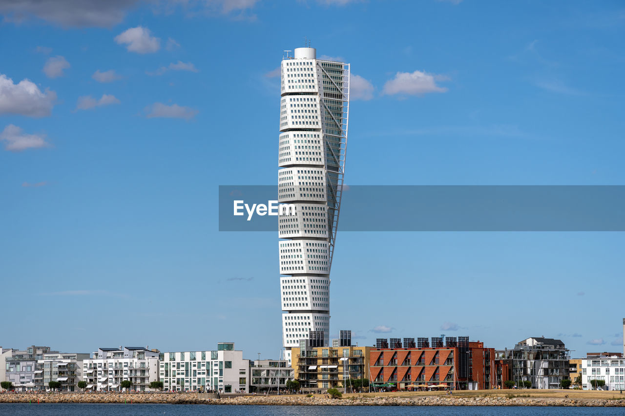 The turning torso in malmo, sweden, on a sunny day
