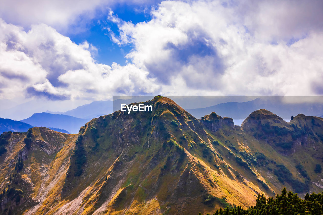 Low angle view of mountain against sky