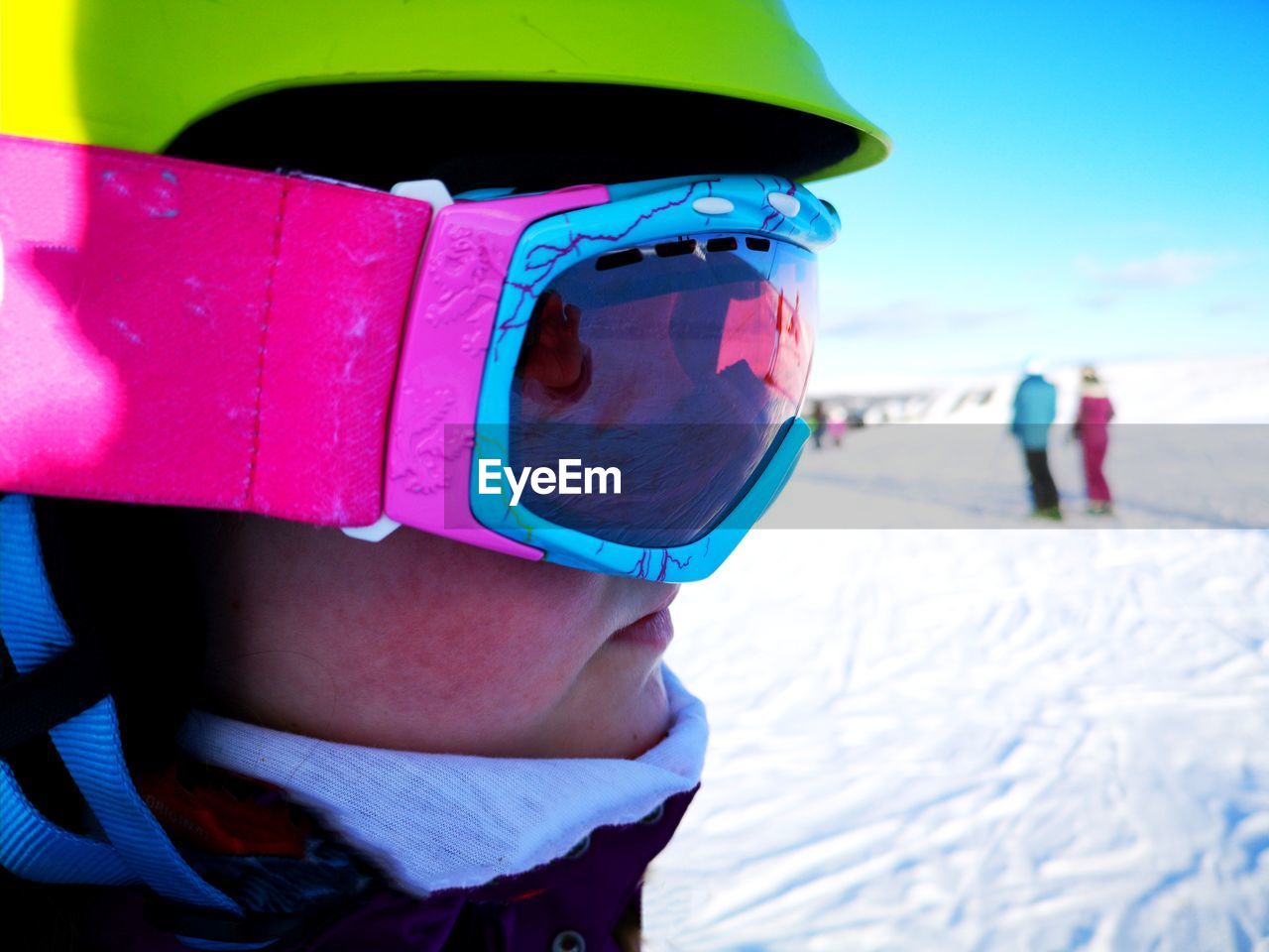 CLOSE-UP OF CHILD IN WINTER SEASON