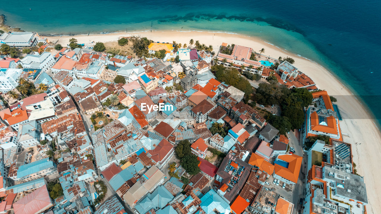 Stone town, part of zanzibar city, is an old trade center, with mosques and winding lanes. 