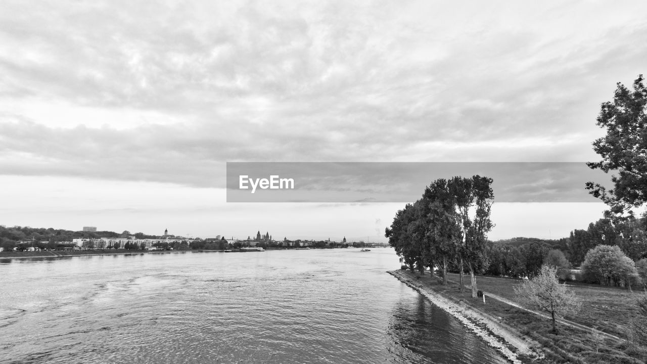 TREES BY RIVER AGAINST SKY