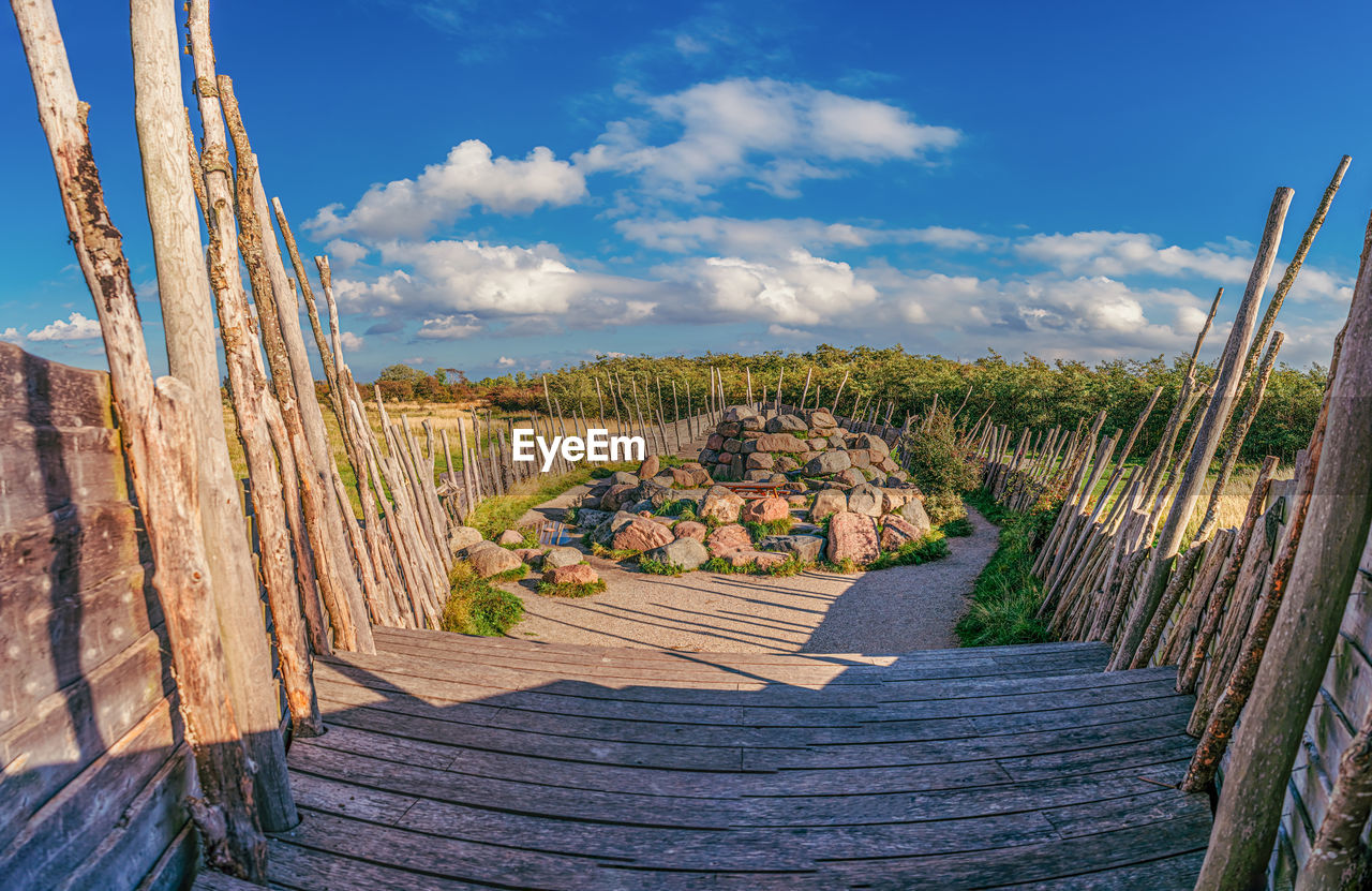 View from inside the ship amager ark amagerarken in naturcenter amager park in copenhagen, denmark