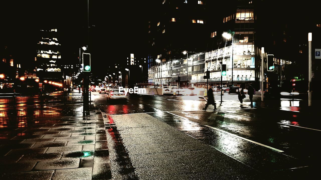 City street at night