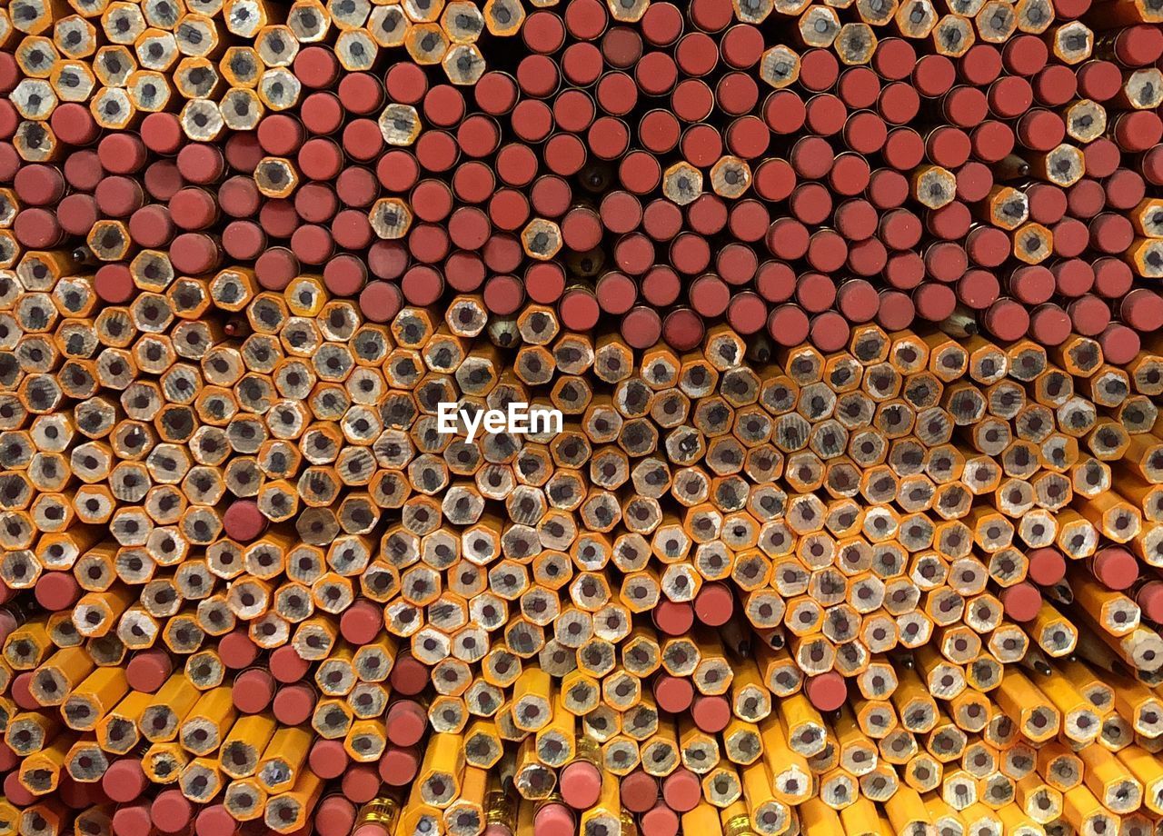Full frame shot of pencils