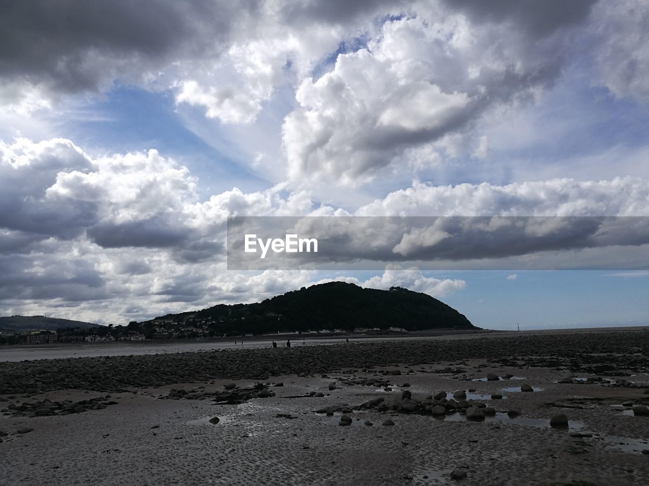 SCENIC VIEW OF BEACH AGAINST CLOUDY SKY