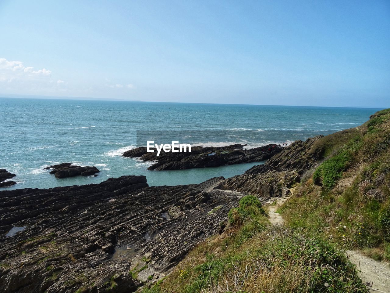 SCENIC VIEW OF SEA AGAINST BLUE SKY