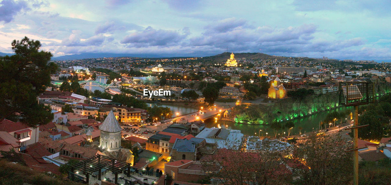 HIGH ANGLE VIEW OF CITYSCAPE