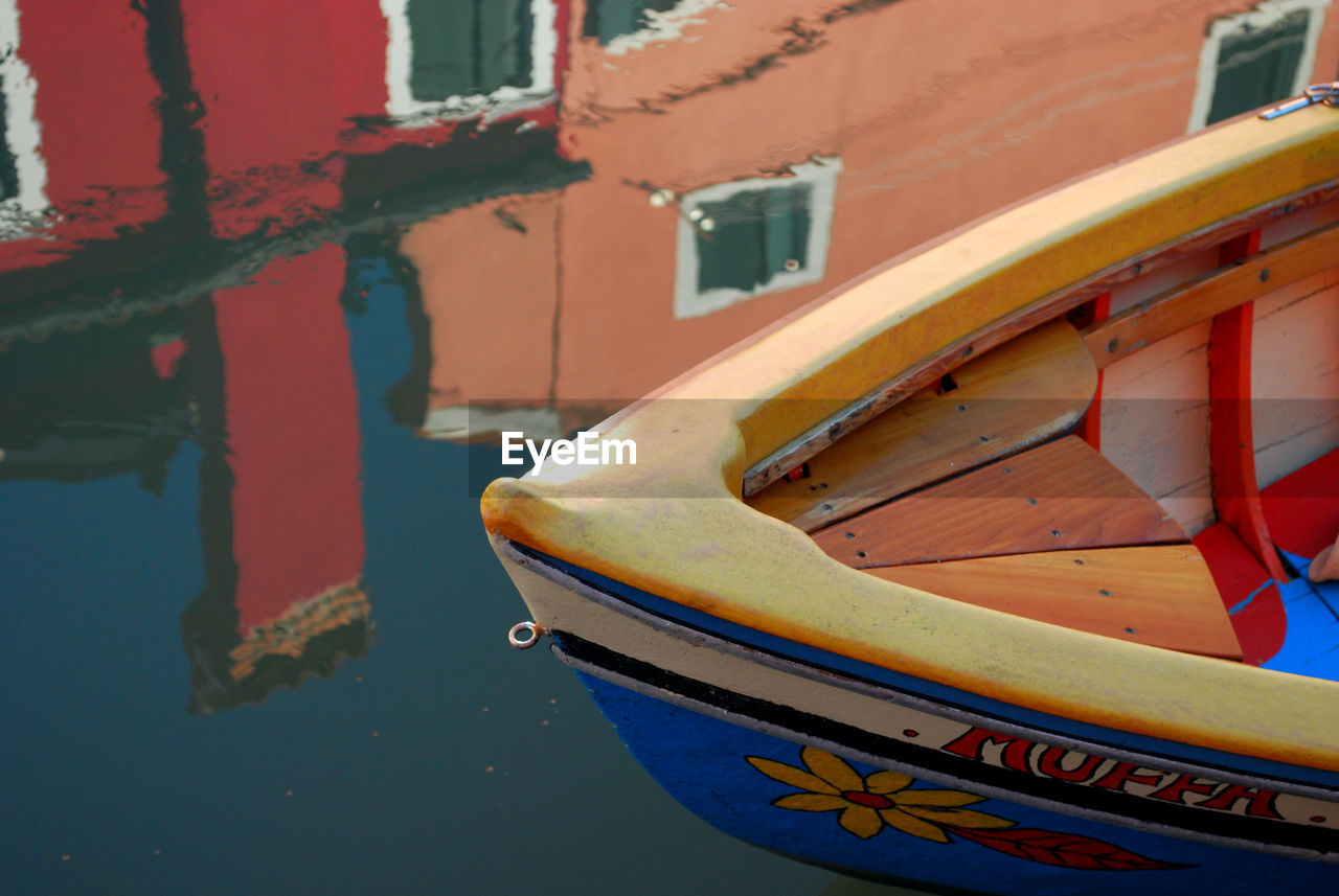 BOAT MOORED IN CANAL