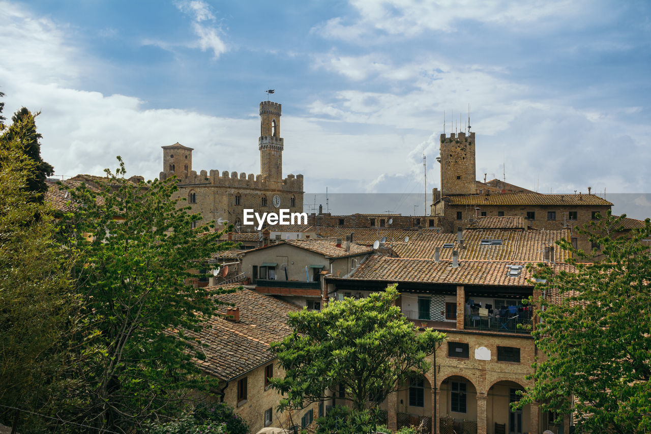 The medieval architecture of the tuscan city of volterra.