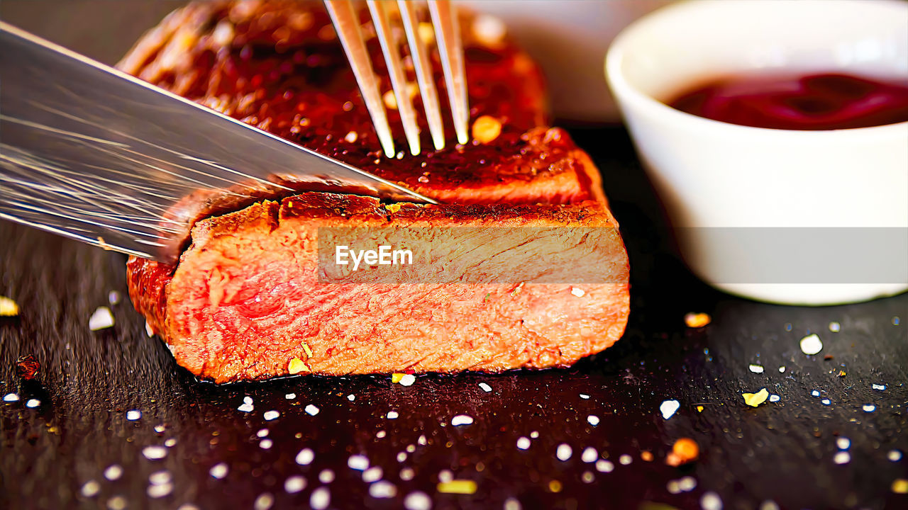 high angle view of dessert in plate on table