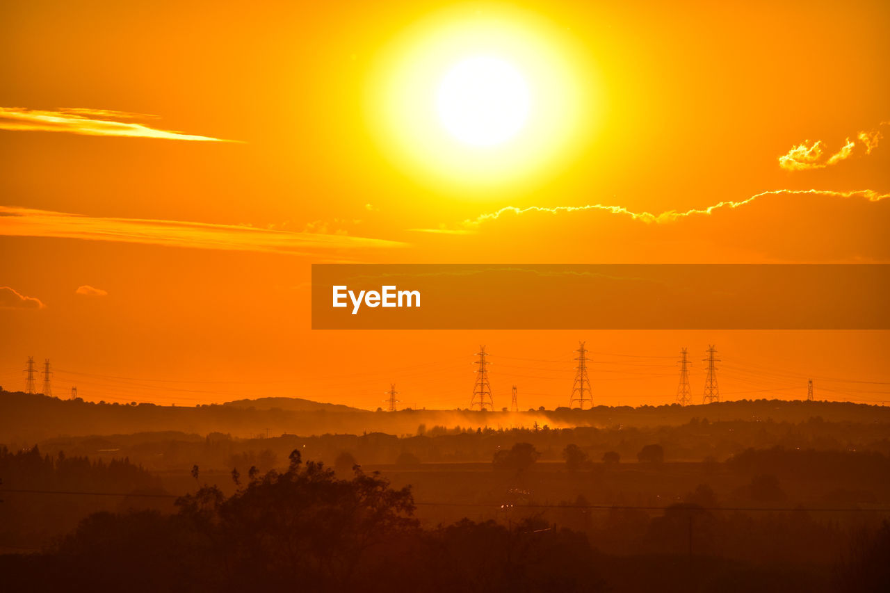 SCENIC VIEW OF ORANGE SKY DURING SUNSET