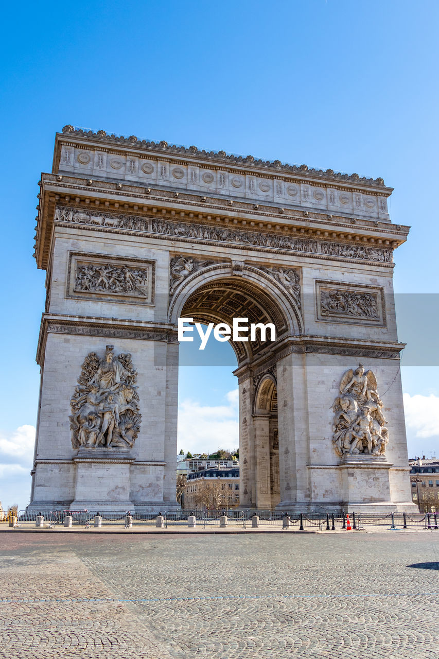 Low angle view of monument against clear sky