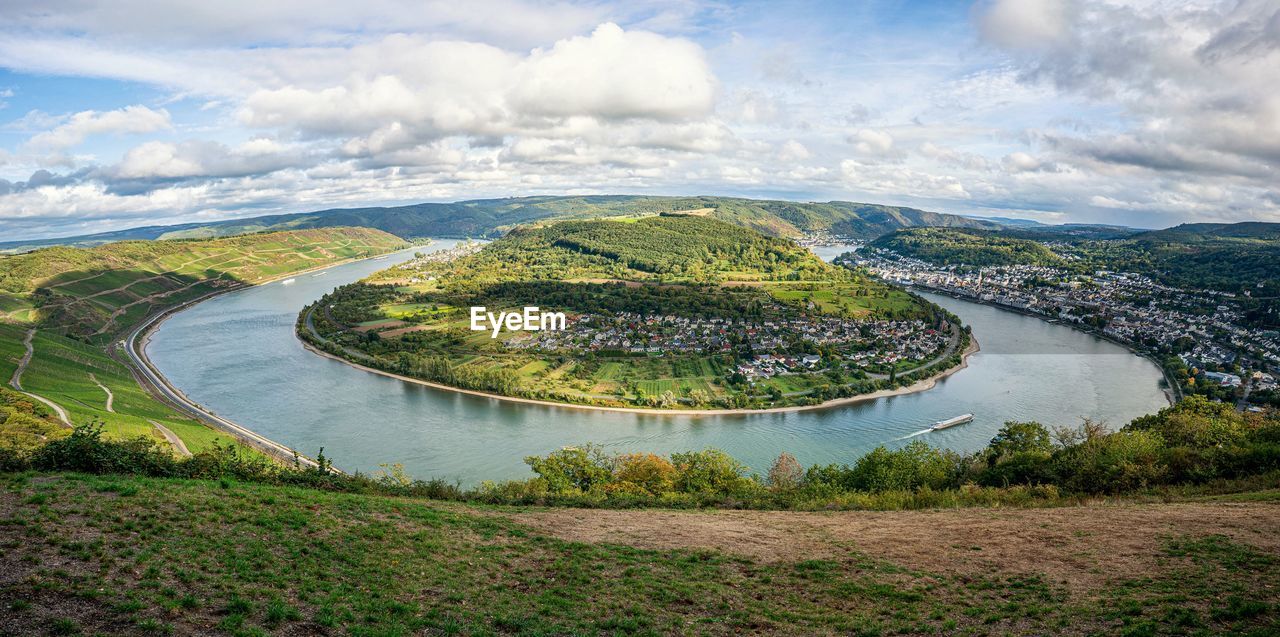 Scenic view of river against sky