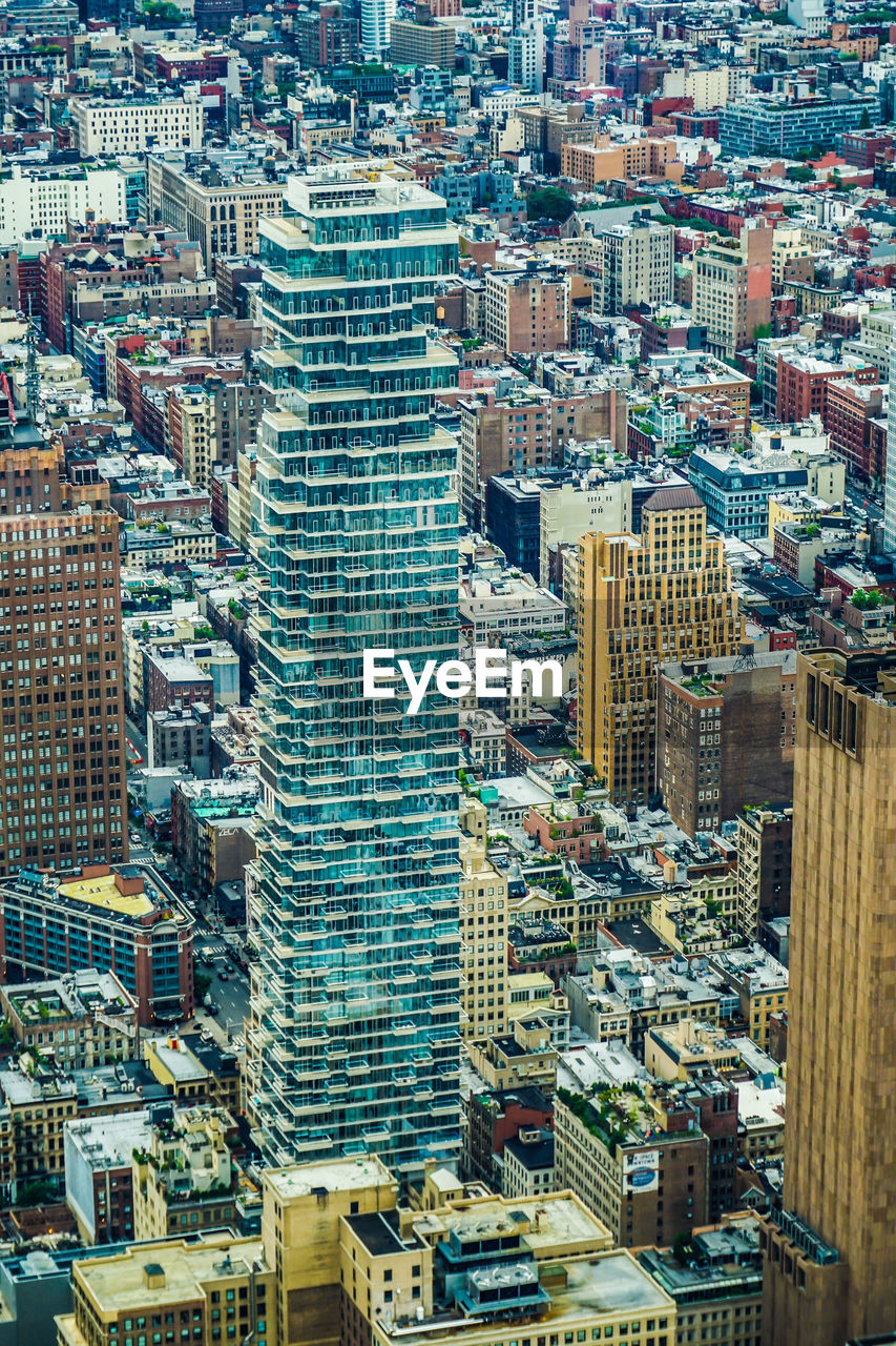 HIGH ANGLE VIEW OF CITYSCAPE