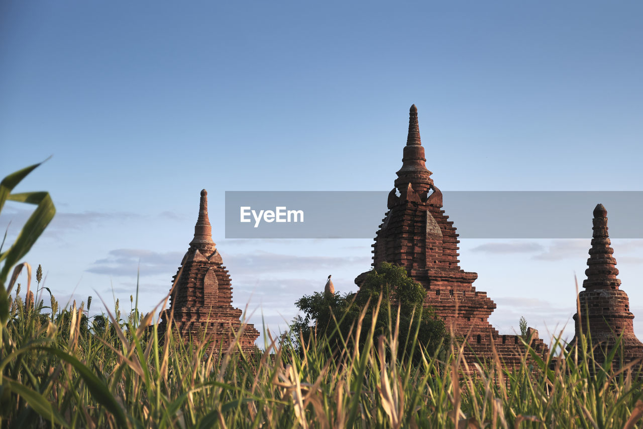 Old buddhist temples in the morning at bagan, myanmar