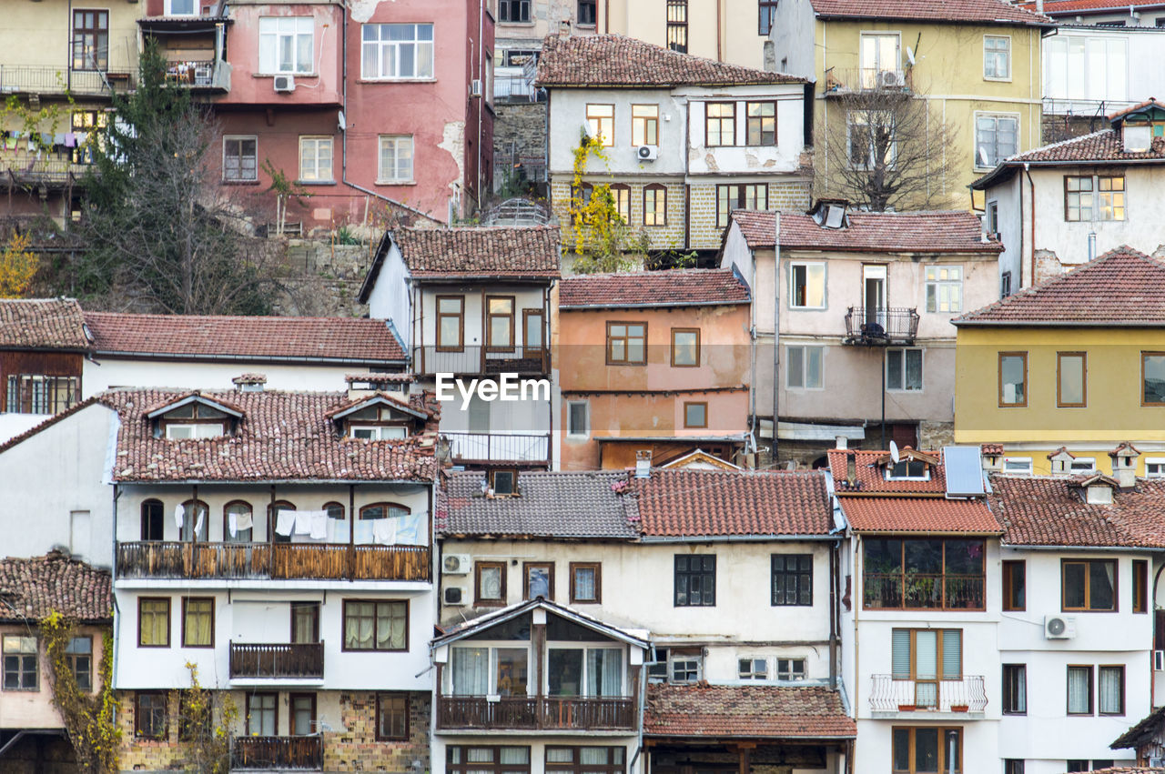 Full frame shot of residential buildings