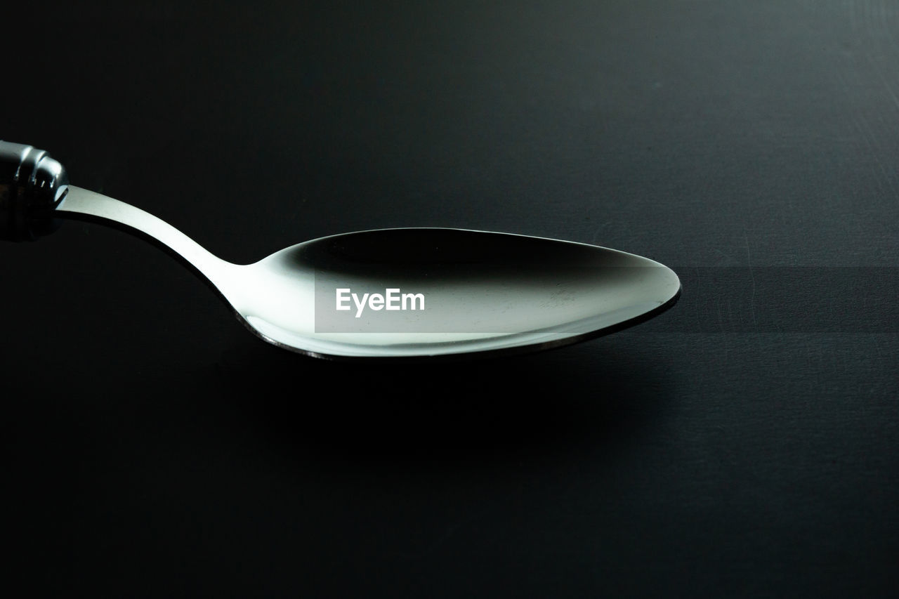 High angle view of spoon on table 
