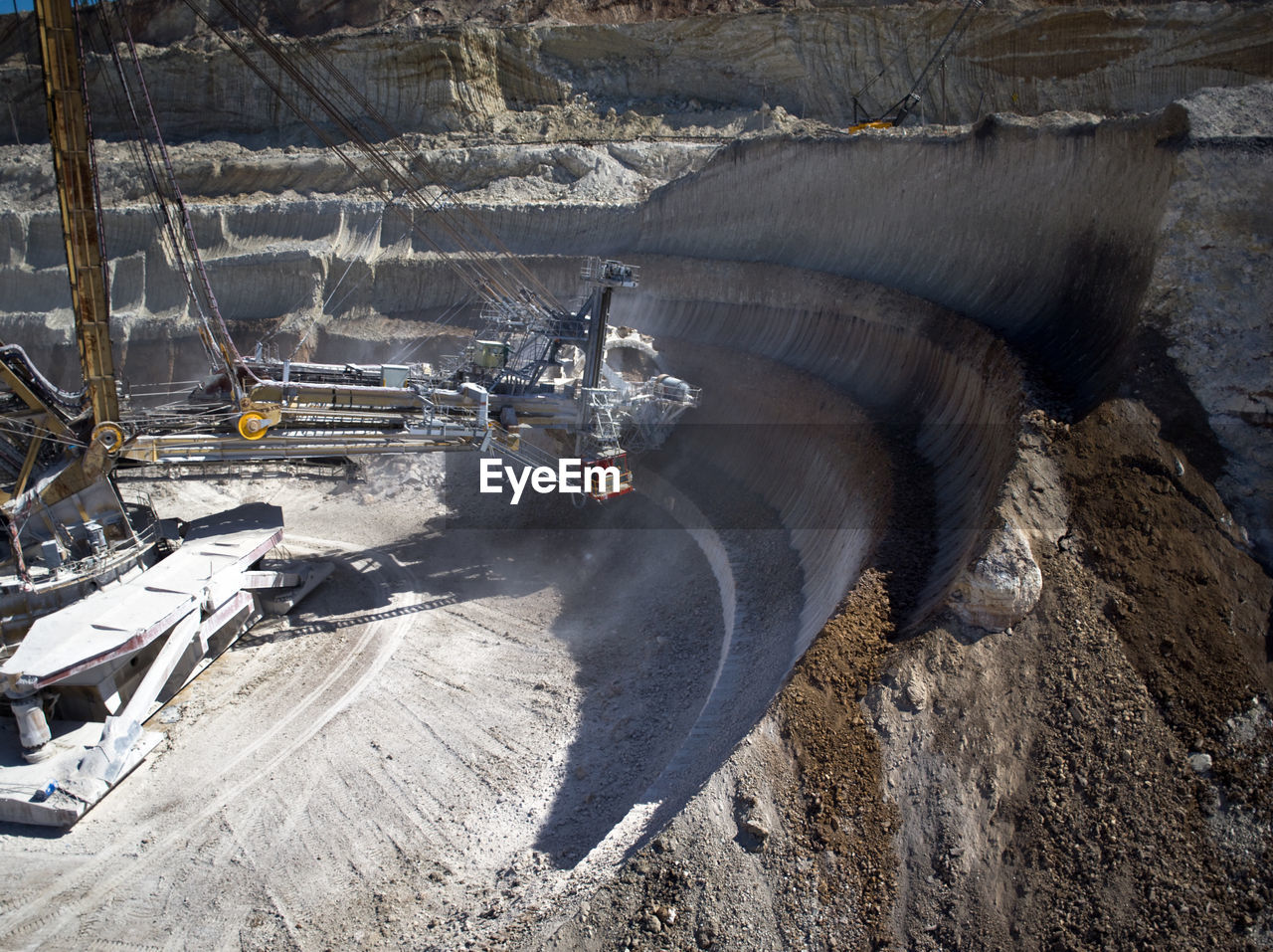 Bucket-wheel excavator at open-pit mine