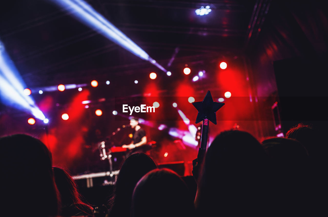 Silhouette of crowd at concert