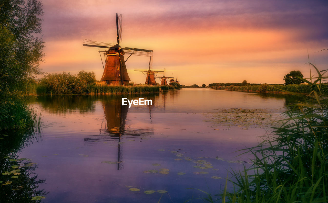 At the lovely village kinderdijk in the netherlands