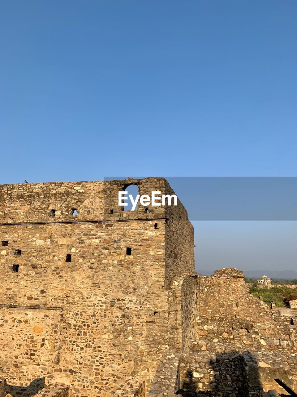VIEW OF FORT AGAINST BLUE SKY