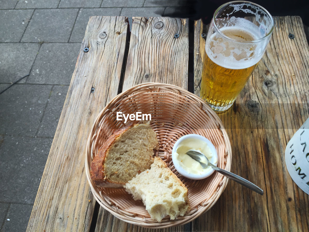 Close-up of food on table