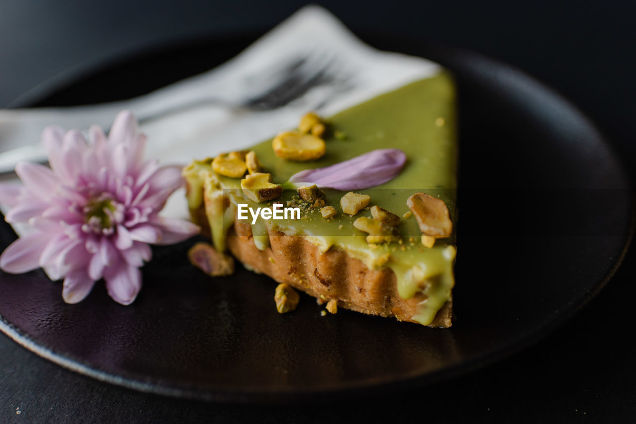 close-up of food in plate on table