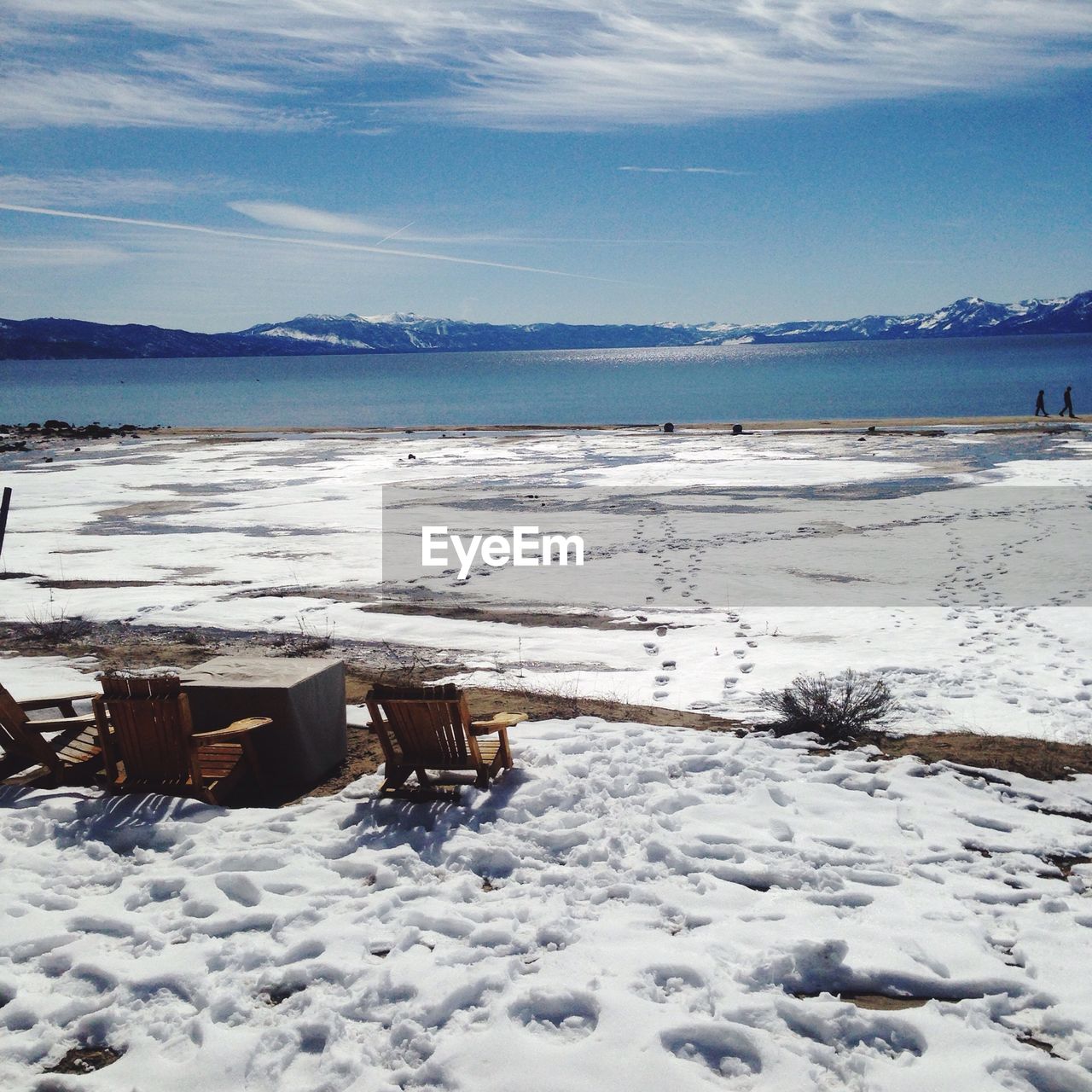 Scenic view of snow covered landscape