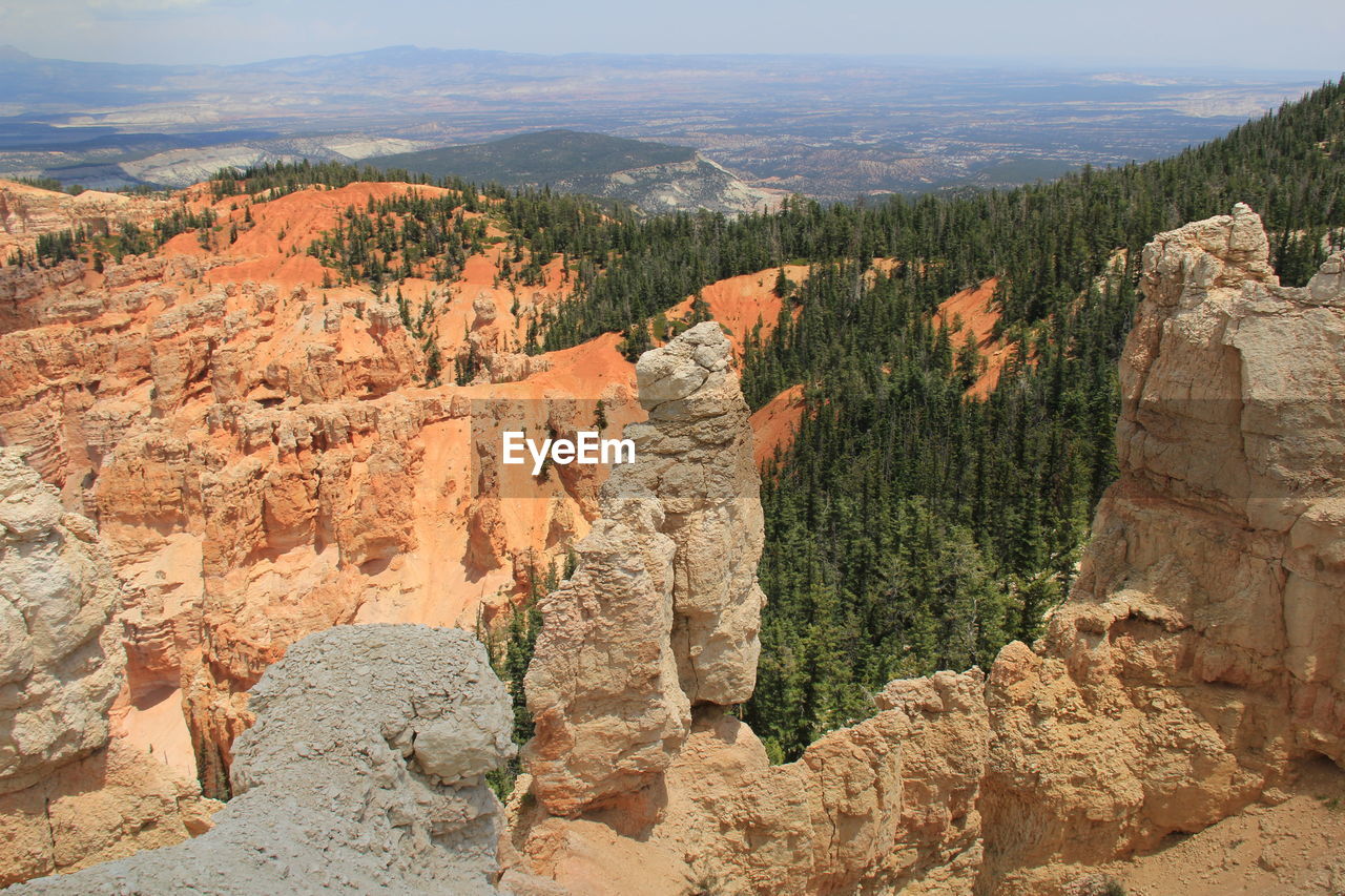 High angle view of landscape against sky