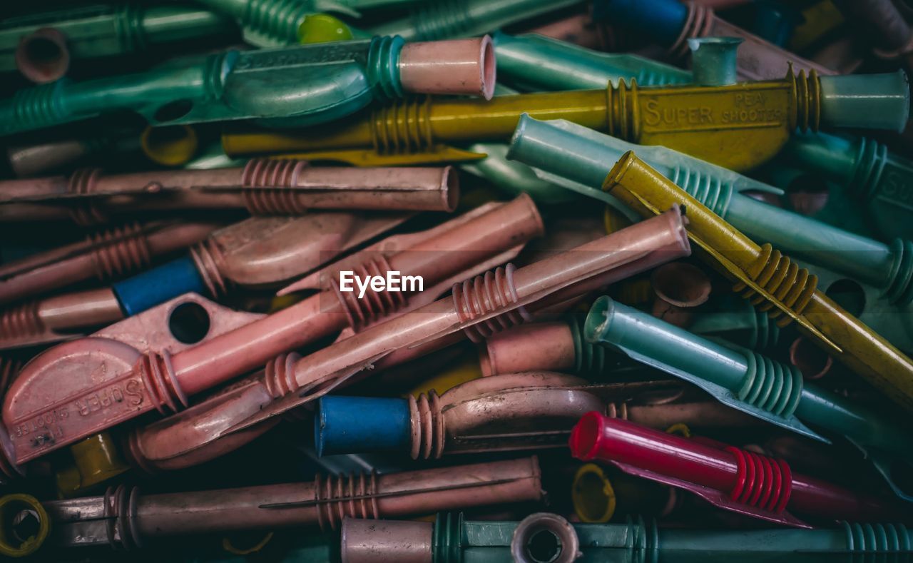 Full frame shot of various colorful objects