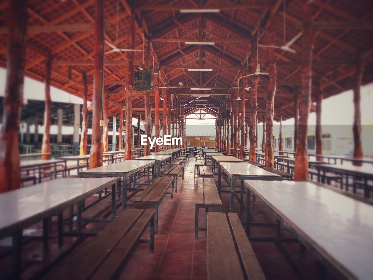 SURFACE LEVEL OF EMPTY RAILWAY STATION