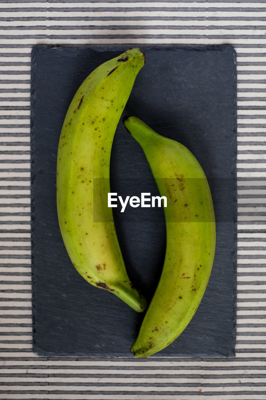 Directly above shot of bananas on table