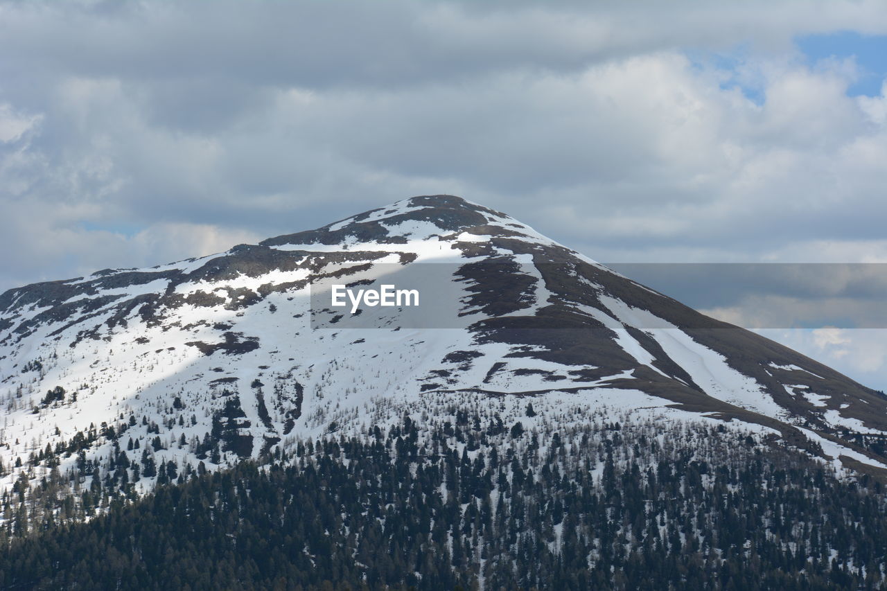 Snow covered mountain against sky