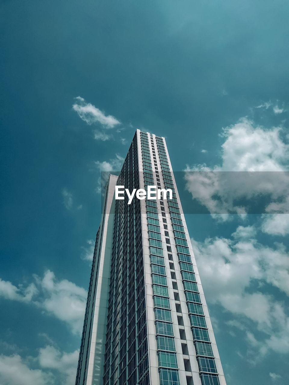 Low angle view of modern building against sky