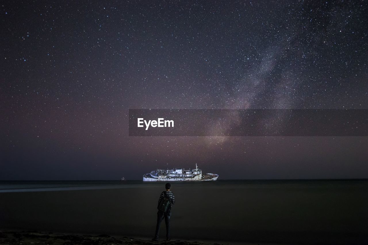 Milky way galaxy at winter, jeddah, saudi arabia