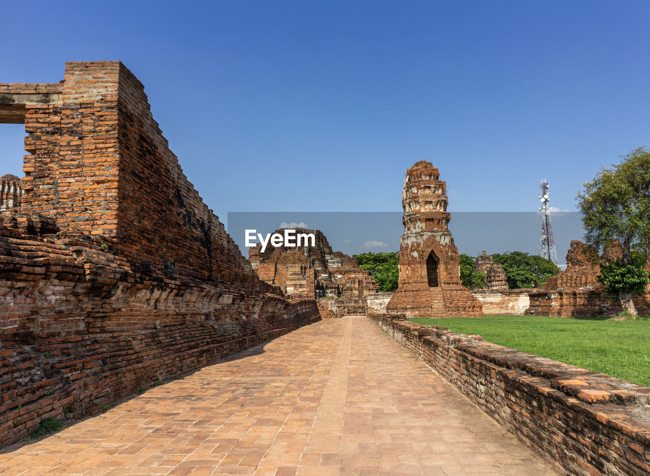 low angle view of historical building against clear sky