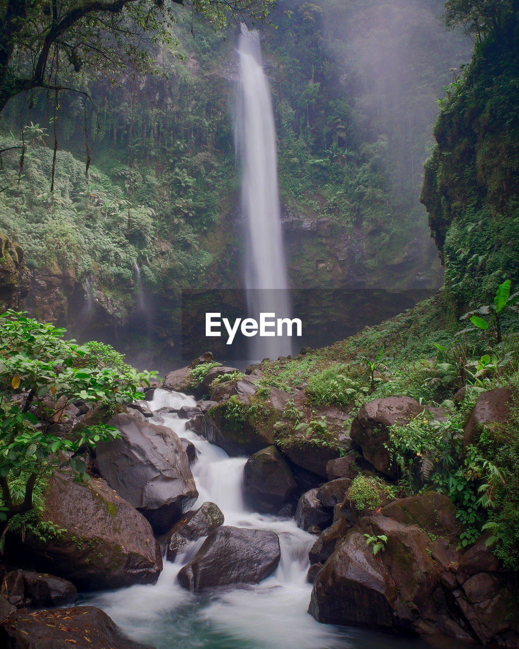 A beautiful view of cipendok waterfall