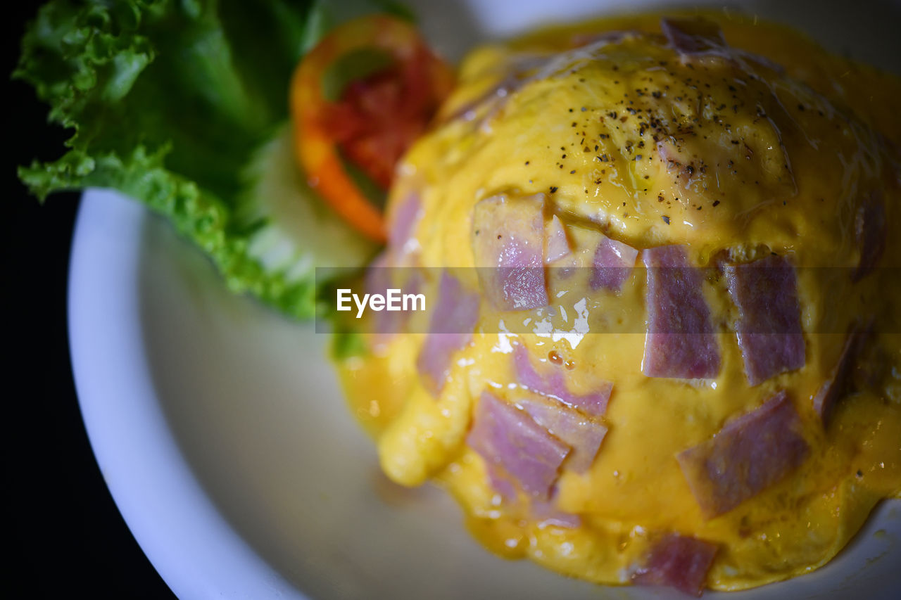 CLOSE-UP OF FOOD IN PLATE