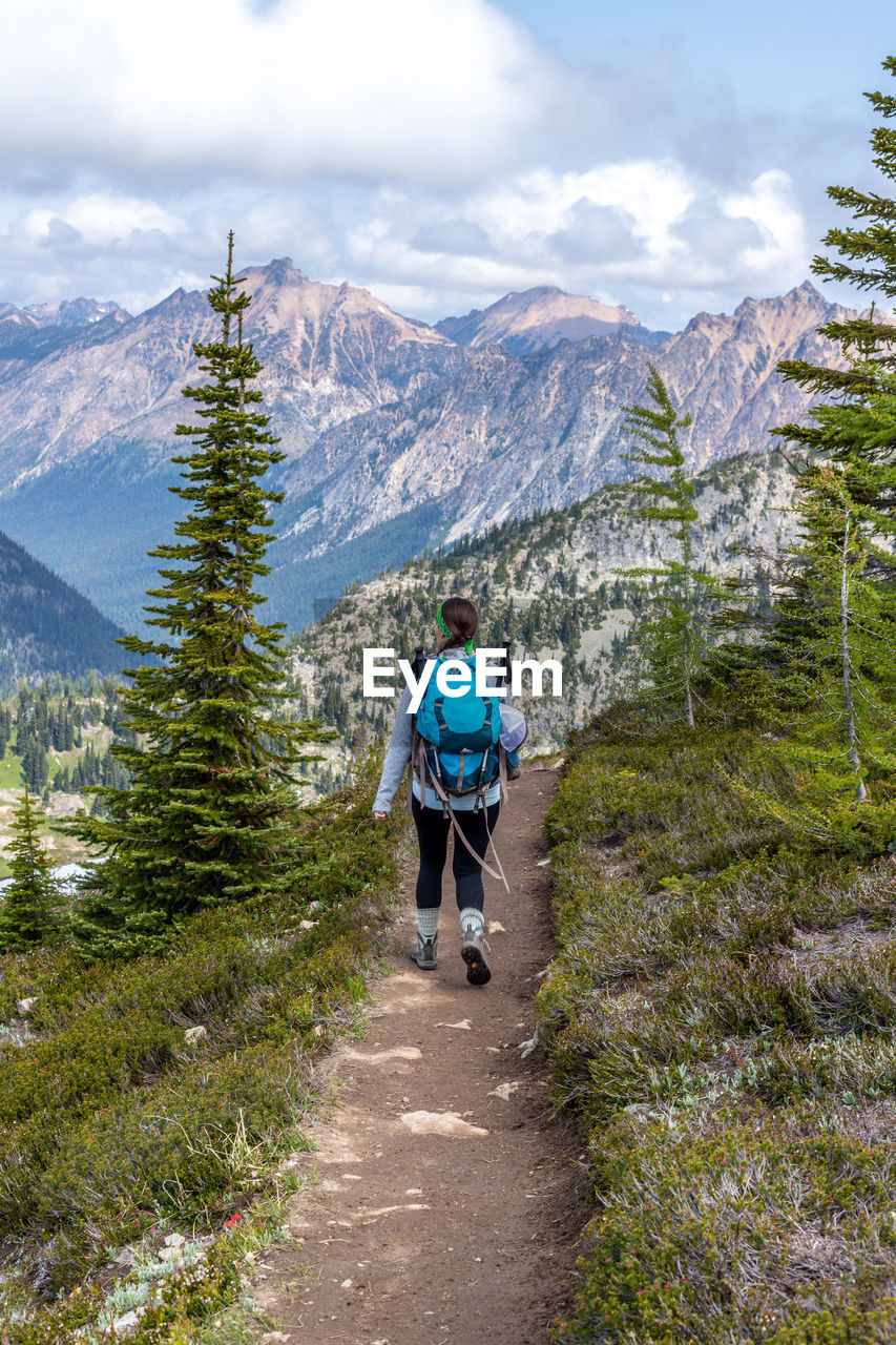 Hiking scenes in the beautiful north cascades wilderness.