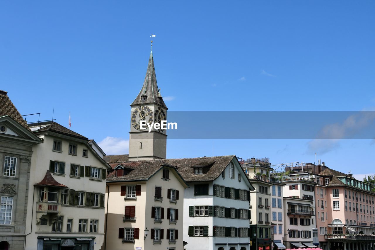 low angle view of cathedral against clear blue sky