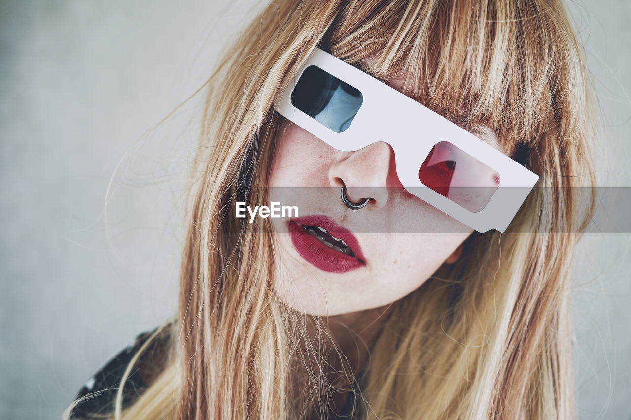 Close-up portrait of woman