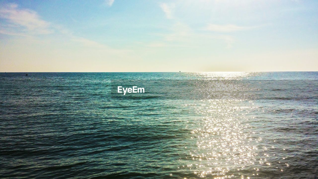 Idyllic shot of lake michigan against sky